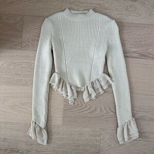 Zara Ruffled Knitted Top